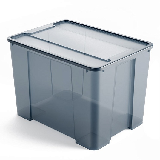 Контейнер для хранения вещей, дымчато-серый, 22 литра